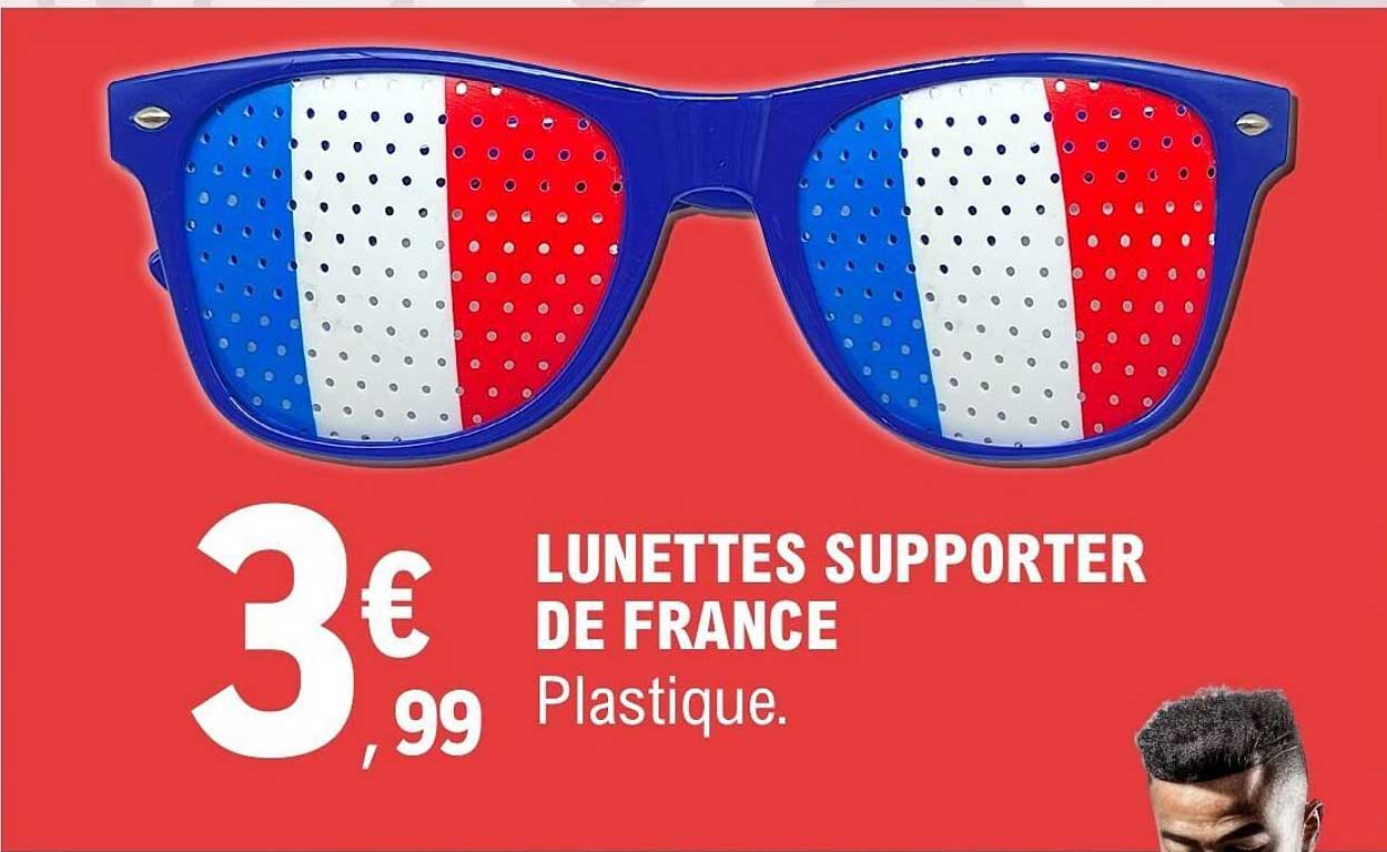 LUNETTES SUPPORTER DE FRANCE Plastique.