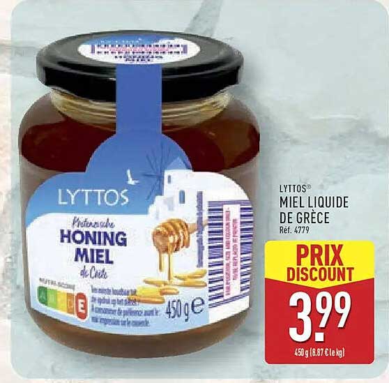LYTTOS MIEL LIQUIDE DE GRECE Ref. 4779 PRIX DISCOUNT
