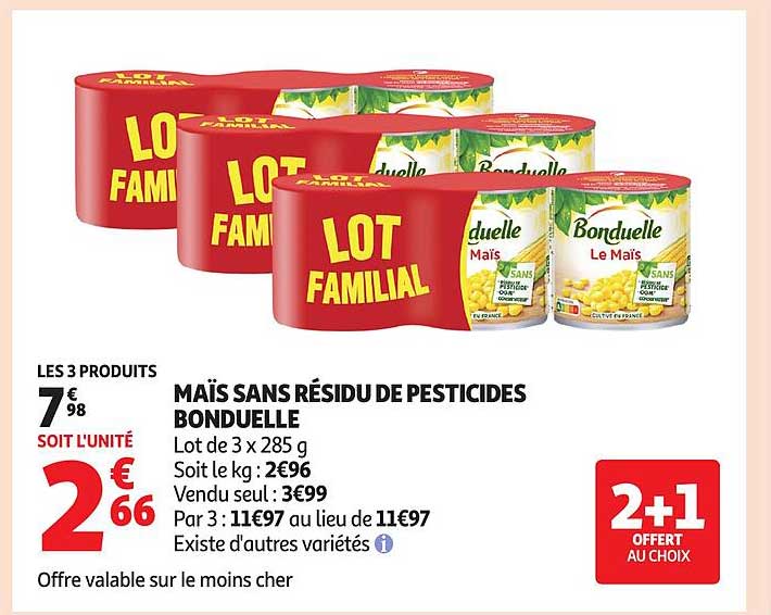 MAÏS SANS RÉSIDU DE PESTICIDES BONDUELLE