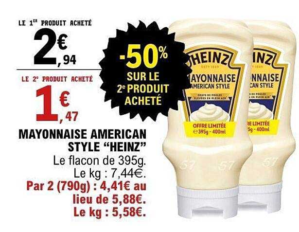 MAYONNAISE AMERICAN STYLE “HEINZ”