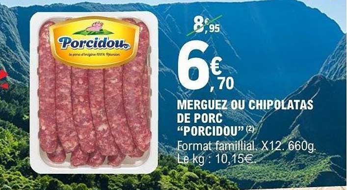 MERGUEZ OU CHIPOLATAS DE PORC “PORCIDOU”
