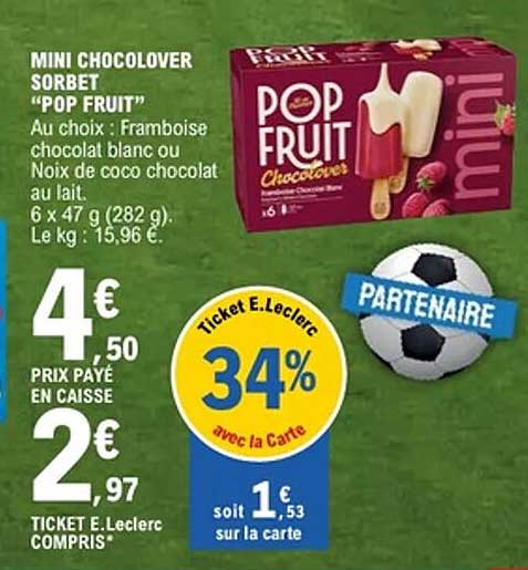 MINI CHOCOLOVER SORBET “POP FRUIT”