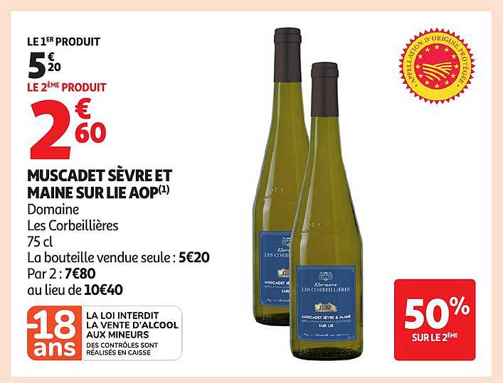 MUSCADET SÈVRE ET MAINE SUR LIE AOP