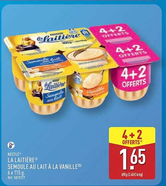 NESTLÉ LA LAITIÈRE SEMOULE AU LAIT À LA VANILLE