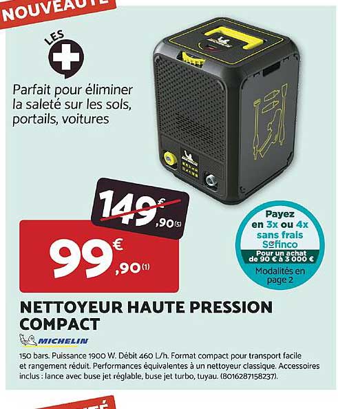 NETTOYEUR HAUTE PRESSION COMPACT MICHELIN