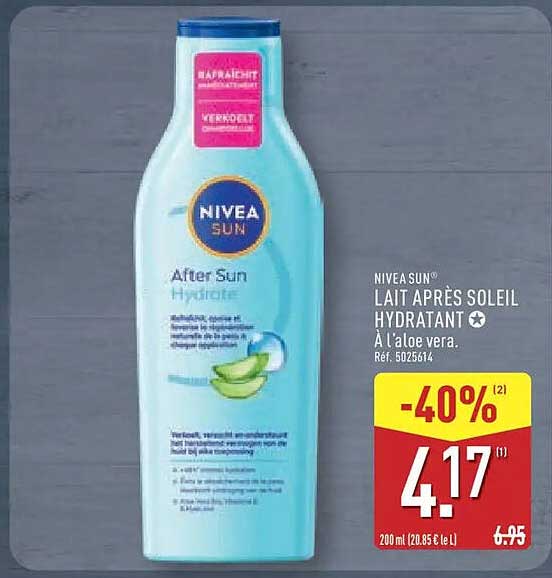NIVEA SUN® LAIT APRÈS SOLEIL HYDRATANT À l'aloe vera.
