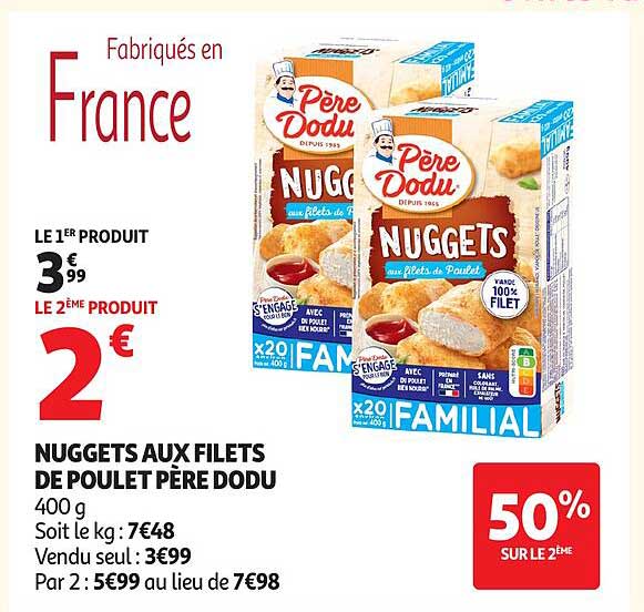 NUGGETS AUX FILETS DE POULET PÈRE DODU
