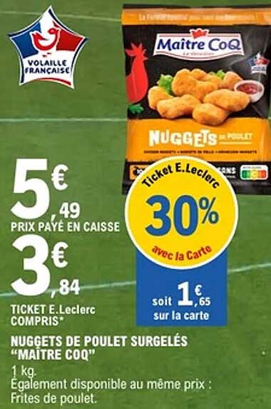NUGGETS DE POULET SURGELÉS “MAÎTRE COQ”