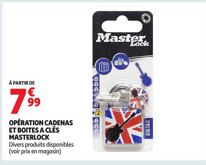 OPÉRATION CADENAS ET BOITES À CLÉS MASTERLOCK