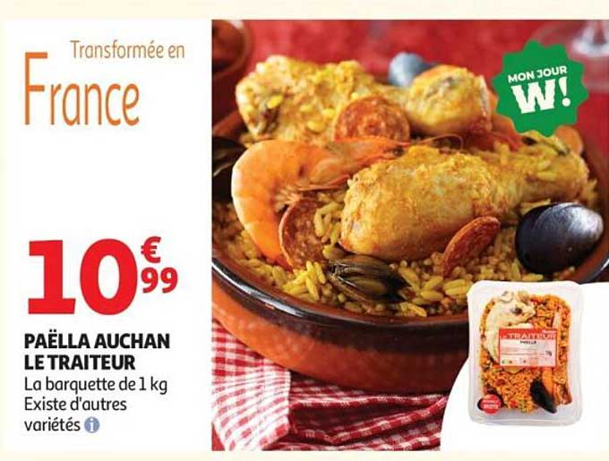 PAËLLA AUCHAN LE TRAITEUR