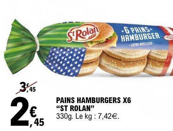 PAINS HAMBURGERS X6 “ST ROLAN”