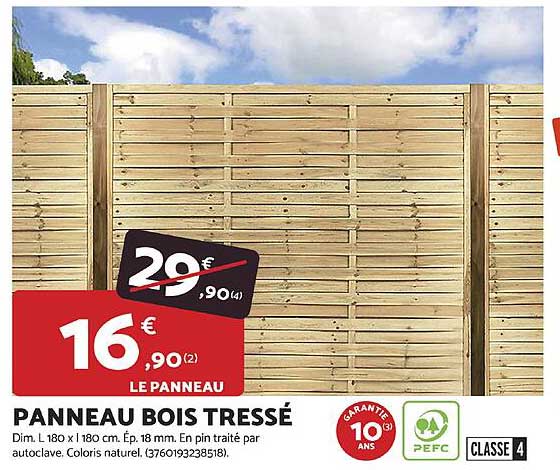 PANNEAU BOIS TRESSÉ