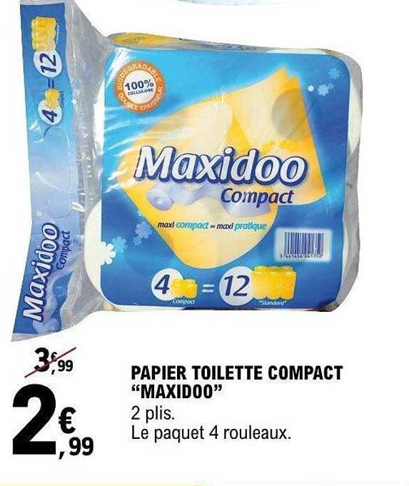 PAPIER TOILETTE COMPACT “MAXIDOO”
