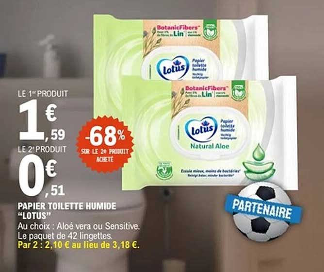 PAPIER TOILETTE HUMIDE "LOTUS"