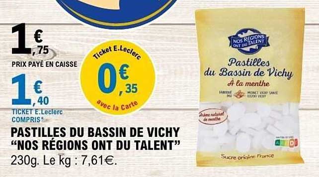 PASTILLES DU BASSIN DE VICHY "NOS RÉGIONS ONT DU TALENT"