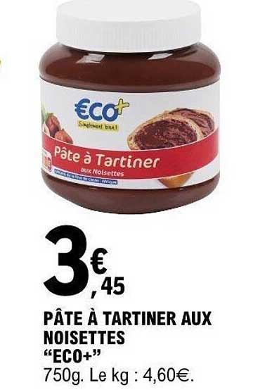 PÂTE À TARTINER AUX NOISETTES “ECO+”