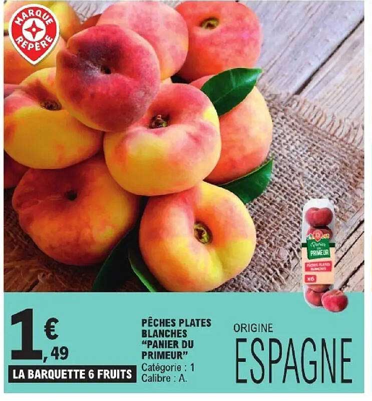 PÊCHES PLATES BLANCHES DU "PANIER DU PRIMEUR"