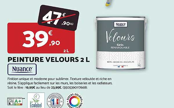 PEINTURE VELOURS 2 L