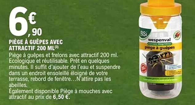 PIÈGE À GUEPES AVEC ATTRACTIF 200 ML