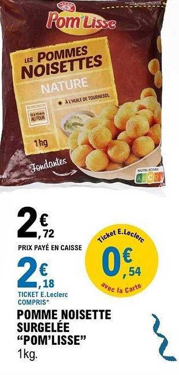 POMME NOISETTE SURGELÉE “POM’LISSE” 1kg.