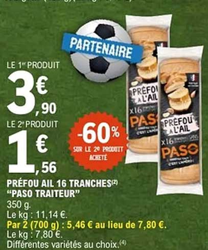 PRÉFOU AIL 16 TRANCHES "PASO TRAITEUR" 350 g