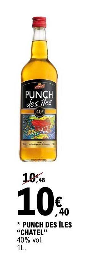 PUNCH DES ÎLES “CHATEL” 40% vol. 1L.