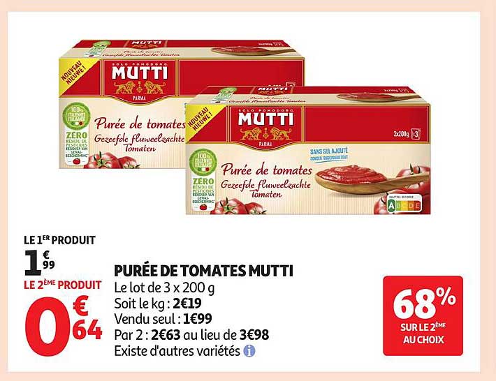 PURÉE DE TOMATES MUTTI