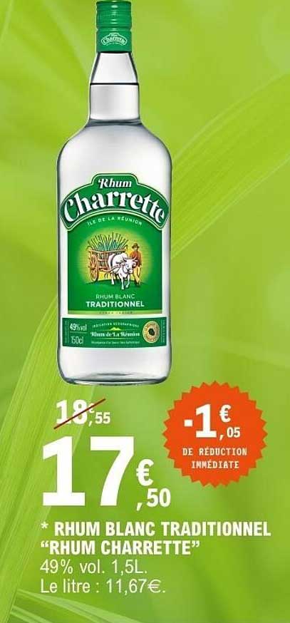 RHUM BLANC TRADITIONNEL "RHUM CHARRETTE"