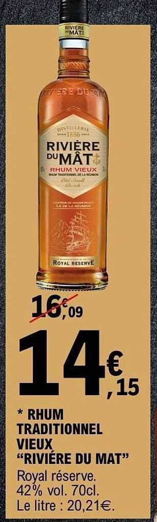 RHUM TRADITIONNEL VIEUX “RIVIÈRE DU MAT”