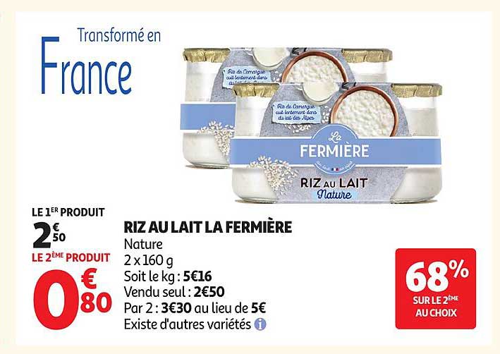 RIZ AU LAIT LA FERMIÈRE
