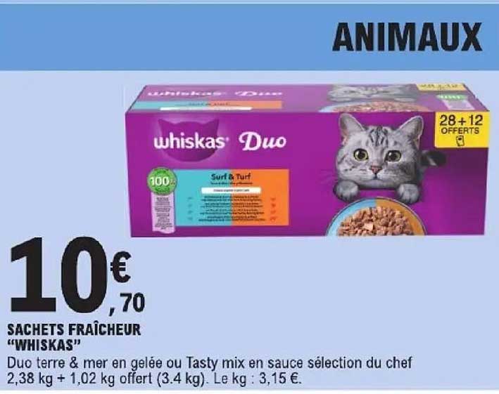 SACHETS FRAÎCHEUR “WHISKAS”