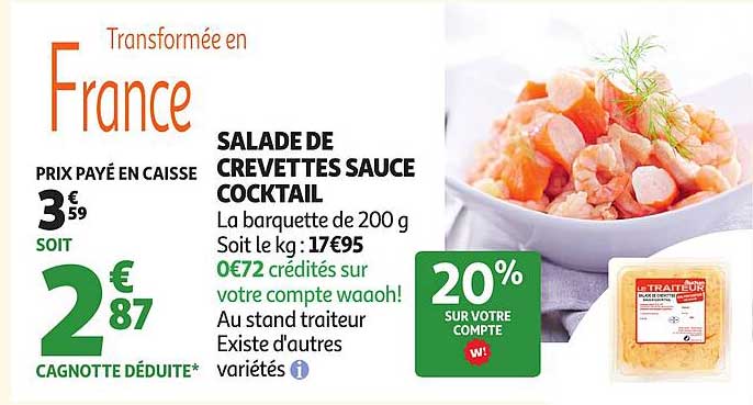 SALADE DE CREVETTES SAUCE COCKTAIL