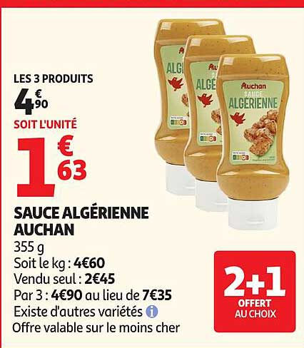 SAUCE ALGÉRIENNE AUCHAN