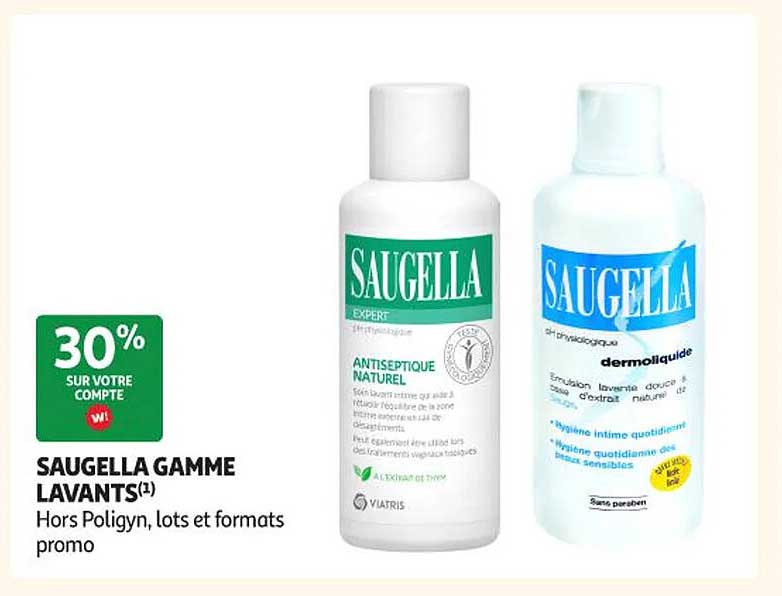 SAUGELLA GAMME LAVANTS(1) Hors Poligyn, lots et formats promo