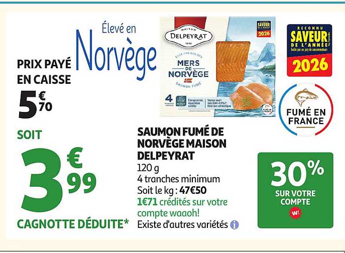 SAUMON FUMÉ DE NORVÈGE MAISON DELPEYRAT