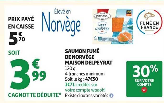 Saumon fumé de Norvège Maison Delpeyrat