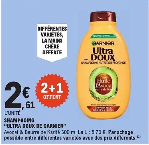 SHAMPOOING “ULTRA DOUX DE GARNIER”