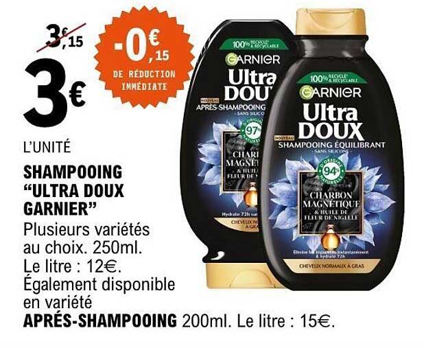 SHAMPOOING “ULTRA DOUX GARNIER”