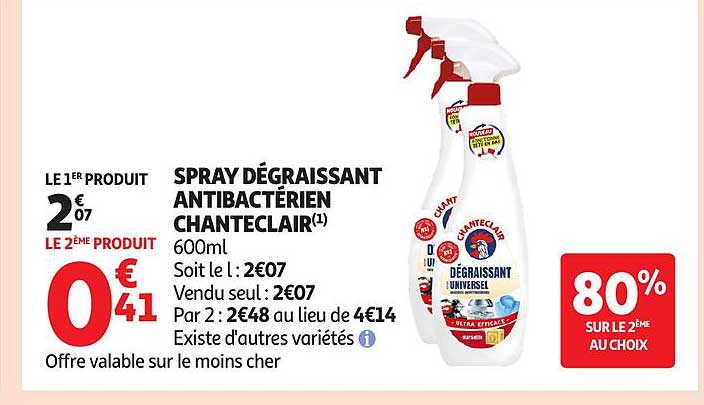 SPRAY DÉGRAISSANT ANTIBACTÉRIEN CHANTECLAIR