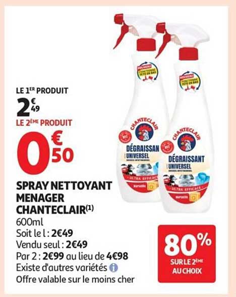 SPRAY NETTOYANT MENAGER CHANTECLAIR(1) 600ml