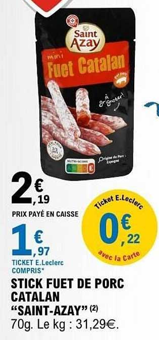 STICK FUET DE PORC CATALAN “SAINT-AZAY”