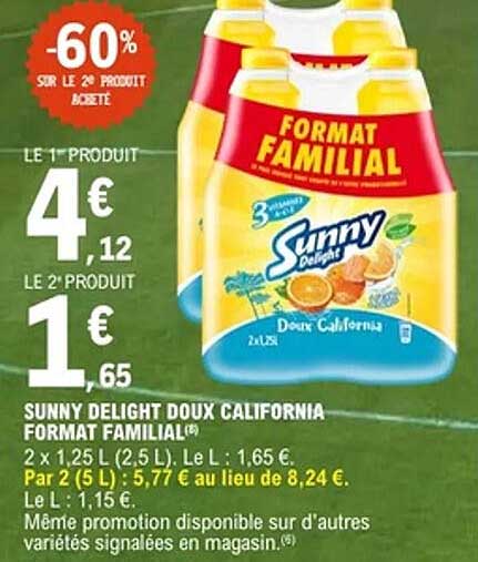 SUNNY DELIGHT DOUX CALIFORNIA FORMAT FAMILIAL