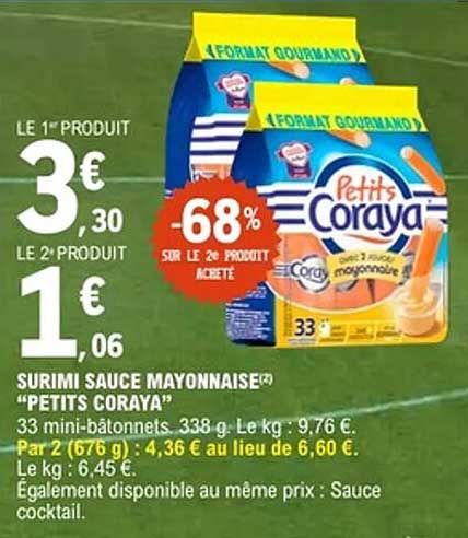 SURIMI SAUCE MAYONNAISE® "PETITS CORAYA"