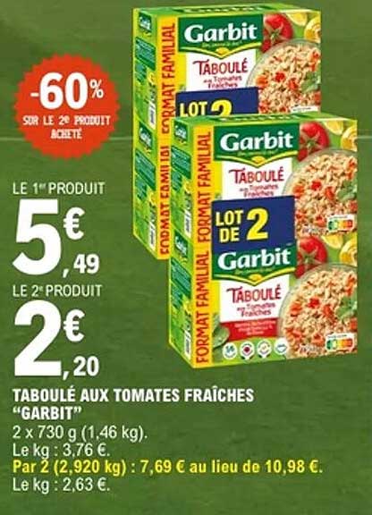 TABOULÉ AUX TOMATES FRAÎCHES “GARBIT”