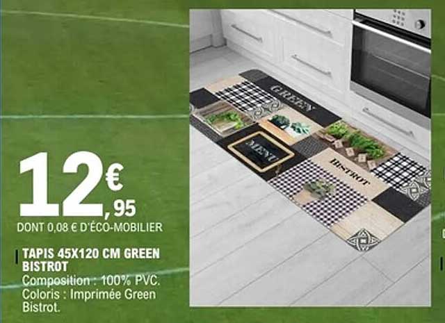 TAPIS 45X120 CM GREEN BISTROT