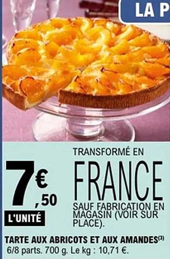 TARTE AUX ABRICOTS ET AUX AMANDES