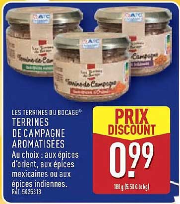 TERRINES DE CAMPAGNE AROMATISÉES