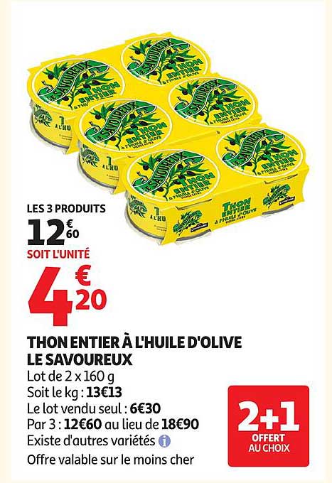 THON ENTIER À L’HUILE D’OLIVE LE SAVOUREUX