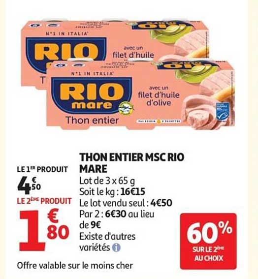 THON ENTIER MSC RIO MARE
