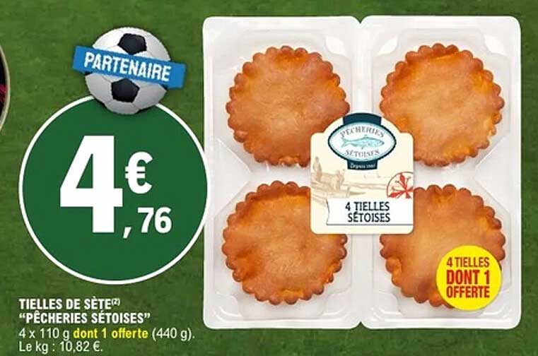 TIELLES DE SÈTE "PÊCHERIES SÉTOISES" 4 x 110 g dont 1 offerte (440 g)